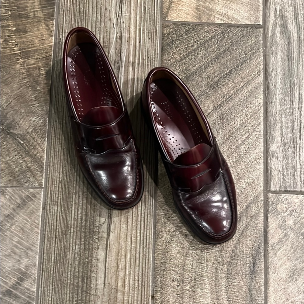 Bass Brown Leather Penny Loafers Slip-On